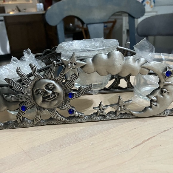 NWOT Spoontique Pewter Metal Arch Celestial Candle Holder - Picture 14 of 14